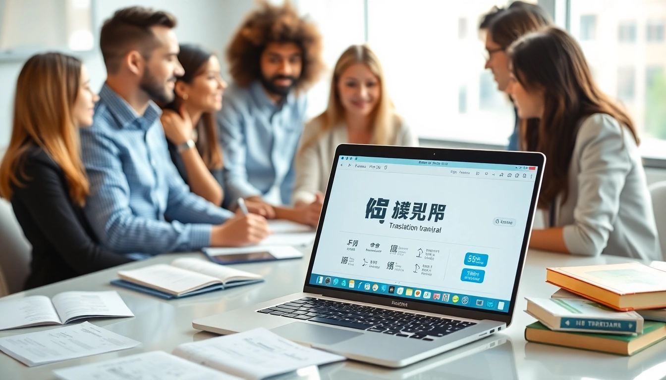 Innovative 有道 translation software displayed in a modern collaborative workspace.