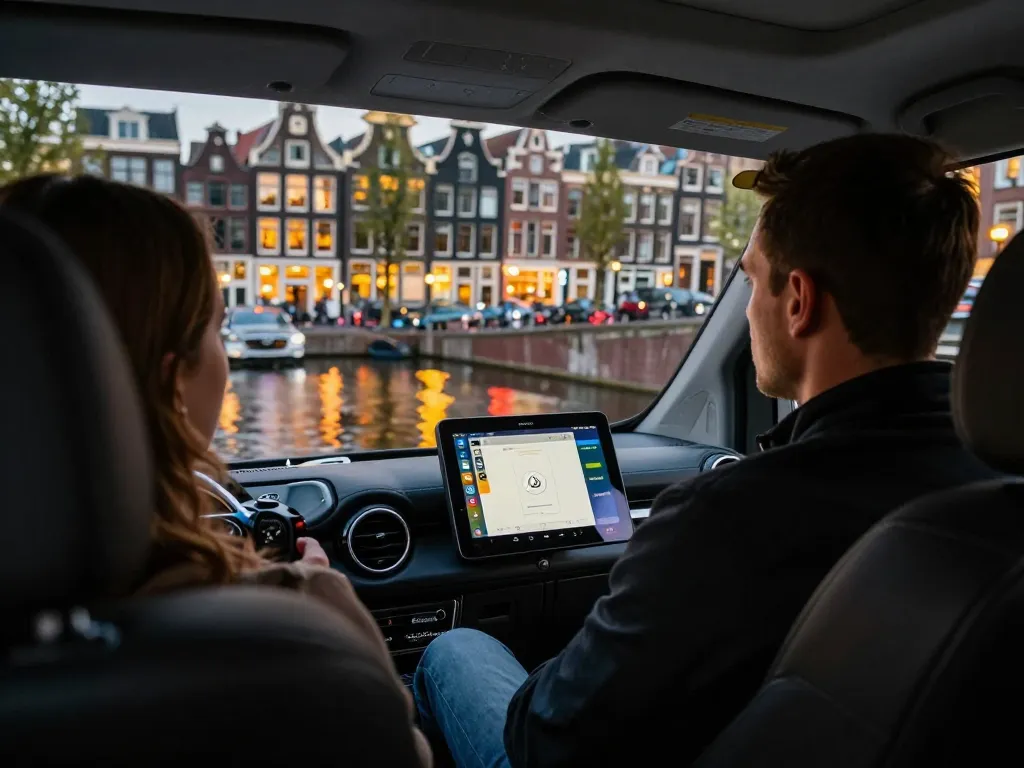 Genieten van een premium Taxi Amsterdam ervaring in een luxe Mercedes.