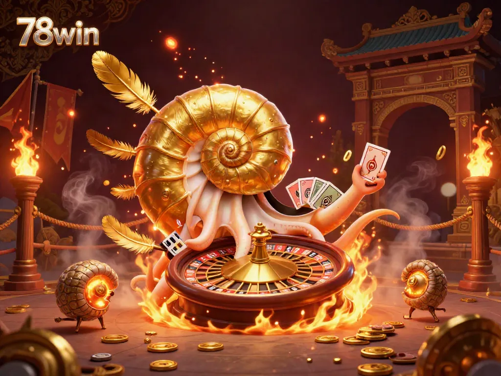 Experience thrilling gameplay with the 78win roulette nautilus, surrounded by dynamic atmosphere and vibrant casino elements.