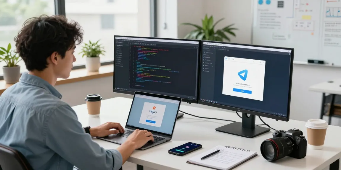 Download Telegram app for a seamless messaging experience in a modern workspace