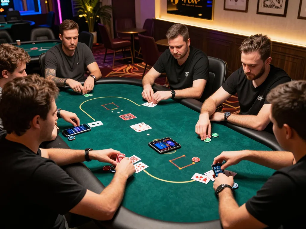 Players enjoying poker action at 28bets luxury online casino, showcasing dynamic gameplay.