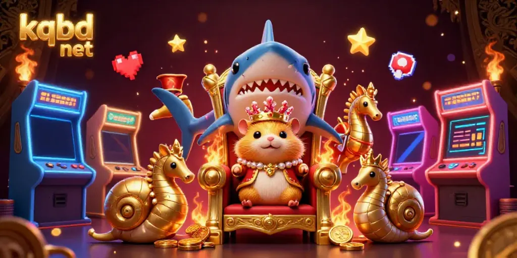 Experience the thrill of casino gaming with vibrant characters in this KQBD net illustration.
