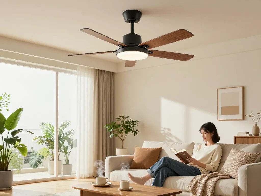 De stilste plafondventilator verbetert moderne woonruimtes met minimale geluidsoverlast en combineert stijl met comfort.