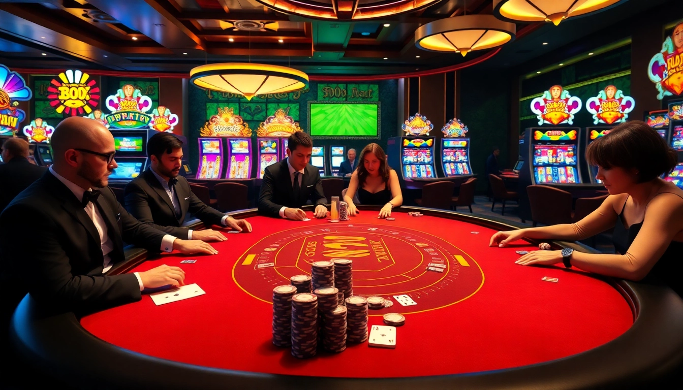 Experience high-stakes gaming action at 888NEW with vibrant poker games and luxurious casino settings.