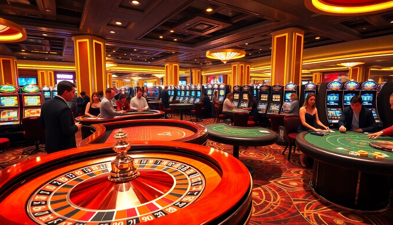 Roulette and poker action at a luxurious casino, highlighted by https://bin88.help/ for ultimate gaming excitement.