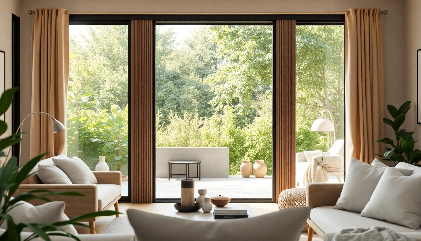 Horren schuifdeur in een moderne woonkamer, met een elegant ontwerp dat natuurlijke lichtinval bevordert.