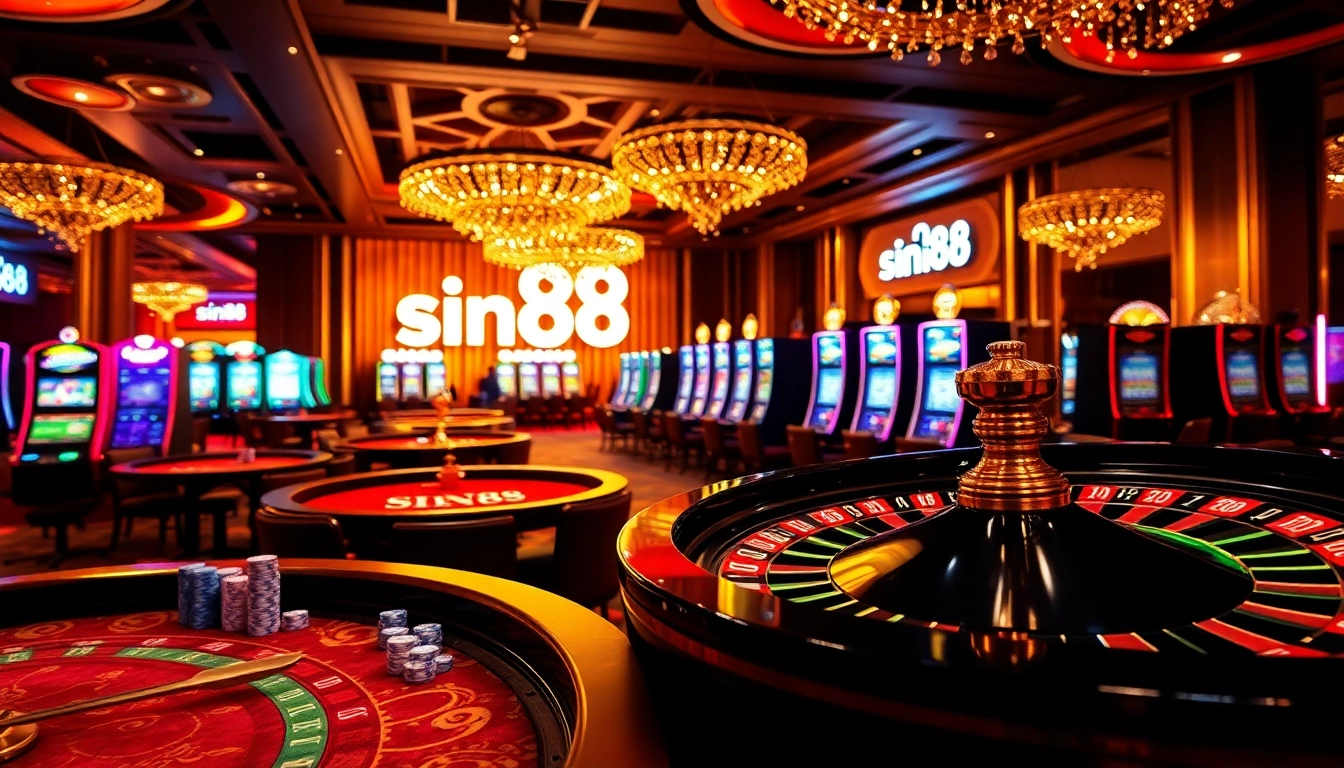 Experience the thrills of sin88 with vibrant casino tables, roulette wheels, and exciting gaming adventures.
