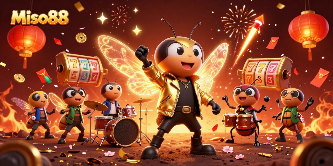 Miso88 transforms player experience with a vibrant 3D casino scene bustling with excitement and energy