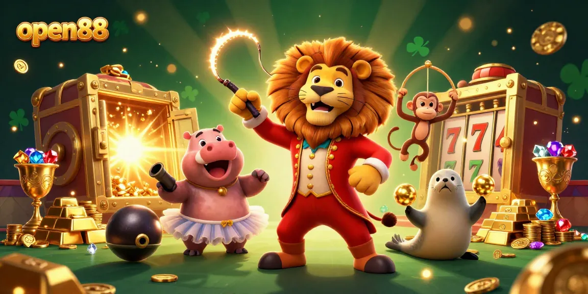 Engage in thrilling action at open88 with vibrant casino characters in an exciting illustration.