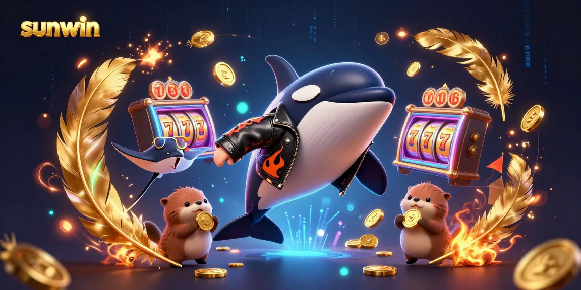Win big with sunwin's vibrant and engaging game visuals featuring fun marine characters.
